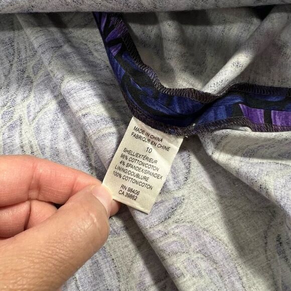 Theory Sz 10 Purple Paper Rose Sleeveless Sheath Dress - Picture 5 of 13